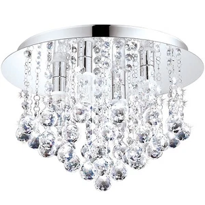 ANOUK PLAFONIERA MODERNO IN ACCIAIO CROMO 4 LUCI LED CON CRISTALLI - Imagen 1 de 1