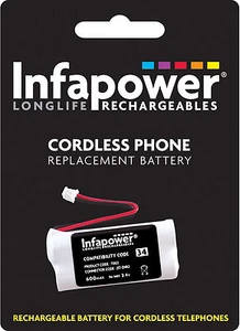 InfaPower 34H 2,4v bateria do telefonu bezprzewodowego BC101686 - Zdjęcie 1 z 2