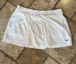 Nike Skirt Women's L Crisp White Dri Fit Advantage Tennis Golf Skort Active - Picture 1 of 6
