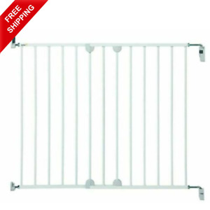 Wall Fix Baby Gate Metal Safety Stair Door Extending Toddler Extra Wide Large