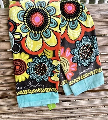 Vera Bradley Beach Towel FLOWER SHOWER Oversized SOFT Plush Pool Lake NWT RARE! - Image 1 of 4