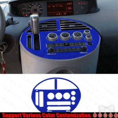 Blue 2Pcs Center Control Trim Cover Decor Carbon Fiber For Nissan Quest 04-2006 - Imagem 1 de 4