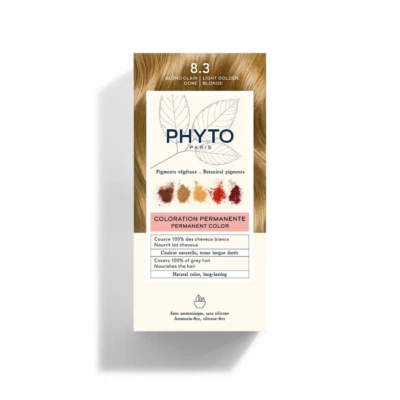 Phyto Hair Color Kit 8.3 Biondo Chiaro Dorato Colarazione Senza Ammoniaca - Immagine 1 di 4