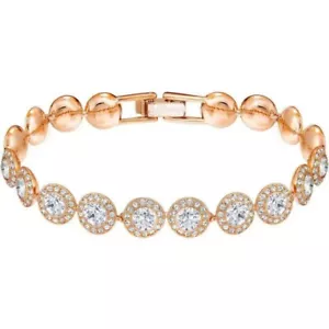 Swarovski Women's Angelic Pavé Rose Gold-Tone Tennis Bracelet - Picture 1 of 14