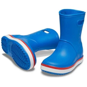 NEW Original CROCS CrocBand Kids Boot Gumboot Shoes Ocean Blue Junior 7 - Picture 1 of 7