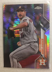 2020 Topps Chrome Justin Verlander #164 Hyper Prizm - Foto 1 di 2