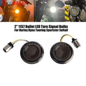 1157 2” Bullet LED Turn Signal Lights for Harley Touring Road King Street Glide - Picture 1 of 15