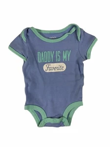Bodysuit One-Piece - Carter's - Size Newborn - Blue w/Green Trim - Dads Favorite - Picture 1 of 11