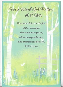 Nueva Tarjeta Feliz Pascua 4.5x7 PARA UN PASTOR MARAVILLOSO EN PASCUA - Imagen 1 de 3