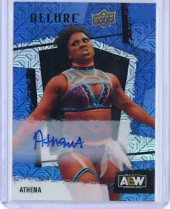 2022 Upper Deck Allure AEW Base Auto Blue Athena Ember Moon /35 - Picture 1 of 2