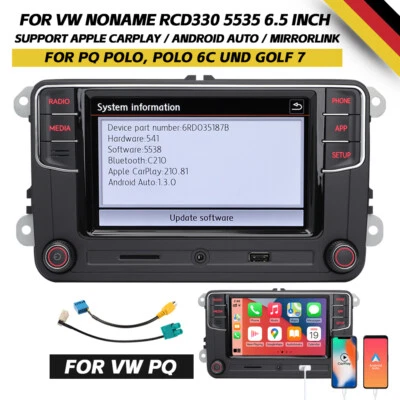 NONAME RCD330 RCD340G 187B Android Auto Carplay Car Radio Für PQ VW Golf Polo CC - Bild 1 von 4