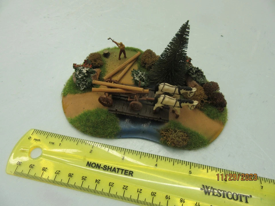 HO - Faller  Custom Lumberjack at Work Diorama w/Acc.  6" x 4" x 4" - Image 1 of 4