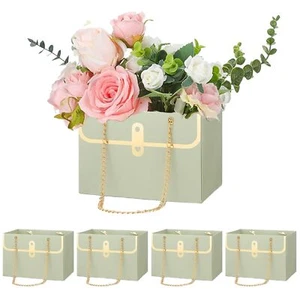 4pcs Paper Flower Bags for Bouquets Flower Boxes for Arrangements Paper Flowe... - Picture 1 of 7