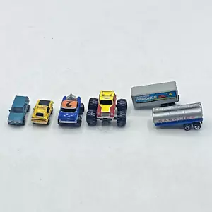 Vintage Lot Of 6 Micro Machines Monster Truck Blazer Semi-Haulers - Picture 1 of 19