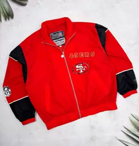 Vintage San Francisco 49ers Nylon Jacket Windbreaker NFL by Campri size Large - Picture 1 of 23