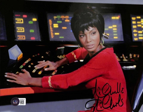 Nichelle Nichols “Uhura” Original Star Trek TV Series Signed 8x10 Photo BAS Cover