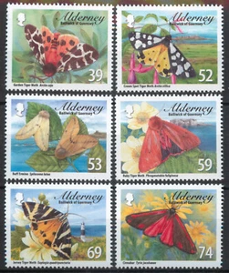 Alderney 2012 Invertebrates: Tiger Moths and Ermines set SG A460-A465 MNH mint - Picture 1 of 1