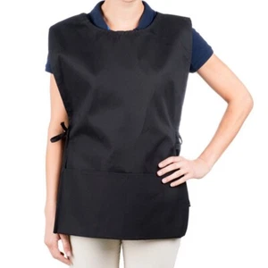 One 1 Medium Size 29x17.5 Black Cobbler Apron 2 Pocket Unisex Work Uniform Smock - Picture 1 of 6