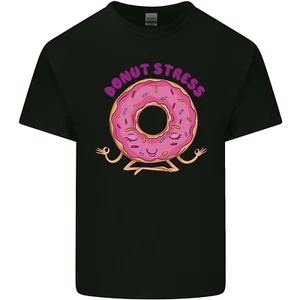 Donut Stress Funny Dont Stress Yoga Joke Mens Cotton T-Shirt Tee Top - Picture 1 of 106