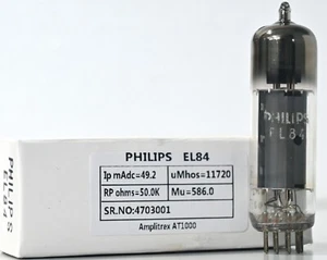PHILIPS MINIWATT EL84 MADE IN HOLLAND AMPLITREX TESTED QTY 1Pc - Picture 1 of 18