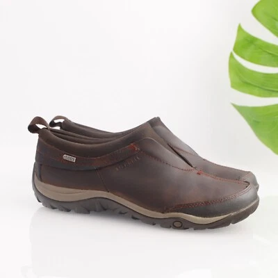 Zueco Merrell Mujer Dewbrook Moc Zapato Talla 8.5 Cuero Marrón Impermeable Invierno Foto 1 de 4