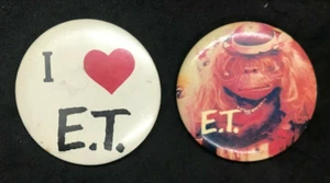 E.T. Botones de pin back vintage The Extra Terrestrial - Imagen 1 de 2