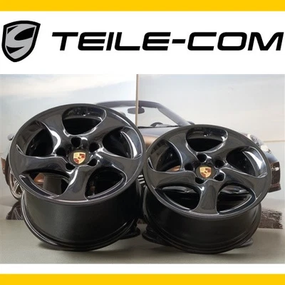 Porsche 911 996 Turbo/C4S 18" Turbo Look II Wheels Black 99636214210KPC - Image 1 of 4