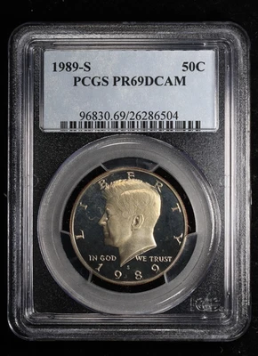 1989-S Proof Kennedy Half Dollar 50C PCGS PR69DCAM - Image 1 of 4
