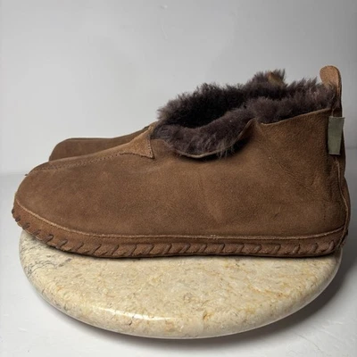 LL Bean Para Hombres 9 M Wicked Good Zapatillas Gamuza Piel de Oveja Bota Mocs Marrón Foto 1 de 4