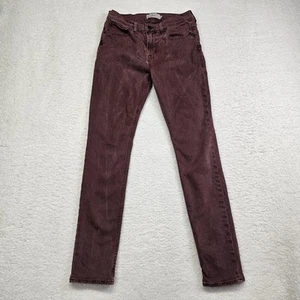 Pantalones de mezclilla Hudson para hombre 32x32 Axl rojo ciruela tiro medio ajustados elásticos preppy - Imagen 1 de 16