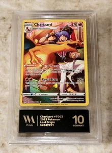 Wag Graded Gem Mint 10 Charizard TG03/TG30 Swsh11: Lost Origin Trainer Gallery - Foto 1 di 2
