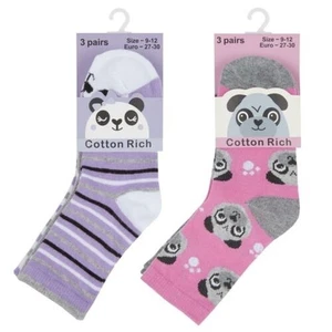 Girls 3 Pack of Novelty Animal Socks - Picture 1 of 3