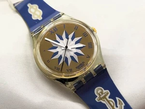 Swatch Swiss Made / GK 140 - Blue Anchorage / Year 1992 / Collector's Watch - Picture 1 of 11