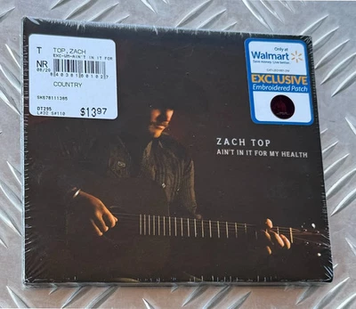 ZACH TOP AIN'T IN IT FOR MY HEALTH CD + EMBROIDERED PATCH - BRAND NEW SEALED - Image 1 of 2