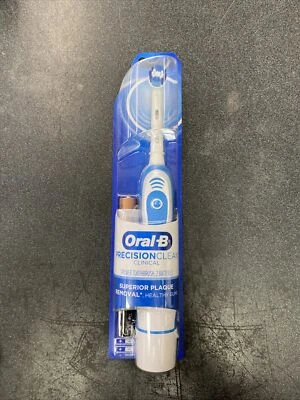 NEW Oral-B Pro-Health Clinical Precision Clean Battery Toothbrush White/Blue New - Image 1 of 2
