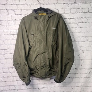Frabill Surge Rain Jacket Coat Green Mens Med Fishing Rain Waterproof Zip Hood - Picture 1 of 7