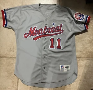1995-99 CAMISETA DE CARRETERA DE MONTREAL EXPOS USADA POR EL JUEGO SHANE ANDREWS RUSSELL 48 - Imagen 1 de 12