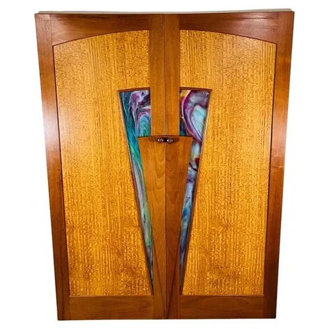 Matched Pair Of Custom Cabinet Or Cupboard Doors After Wharton Esherick Cover
