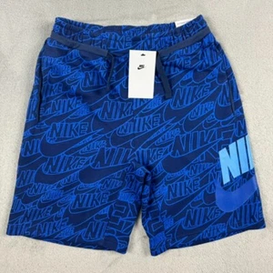 Nike Sportswear Big Kids Boys French Terry Shorts DM8028-410 Blue Size Large NEW - Picture 1 of 9