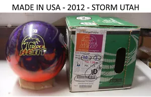 Made in USA 10#3oz 2012 Storm TROPICAL HEAT Orange/Purple Bowling Ball - Picture 1 of 9