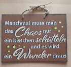 Spruchbild Wandbild Wohnen Zuhause Spruch Handarbeit, Handbemalt 30x22cm