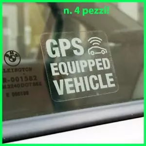 Kit 4 adesivi antifurto ALLARME SATELLITARE gps stickers per camion auto moto - Bild 1 von 8