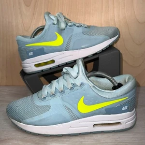 Nike Air Max Zero GS Glacier Blue/Volt 881229-400 Youth 6.5 UK 6 EU 39 Women's 8 - Picture 1 of 12