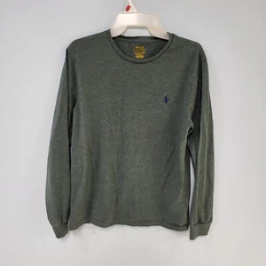 RALPH LAUREN POLOSHIRT Herren. Gr. M. Slim Fit. Green Heather. langarm. Logo - Bild 1 von 4