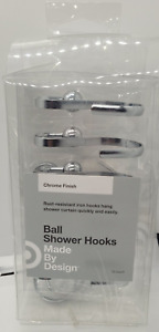 Made By Design Ball Shower Hooks Chrome Finish