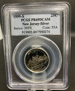 1999 S 25C Silver State Quarter New Jersey Proof PR69 DCAM PCGS - Picture 1 of 4
