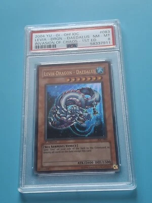 Yugioh Levia-Dragon - Daedalus Ultra Rare 1st Edition IOC-083 NM-MT PSA 8 Card  - Image 1 of 2