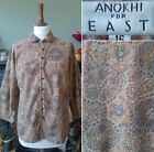 Anokhi For East Blouse Boho Hippie Retro Cotton Summer