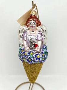1997 Patricia Breen "Angel Nosegay" Retired Handmade Glass Ornament #9701 - Picture 1 of 7