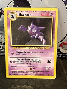 Pokemon TCG: Haunter 29/102 (Unlimted Base Set) HP/DMG Condition - Picture 1 of 2
